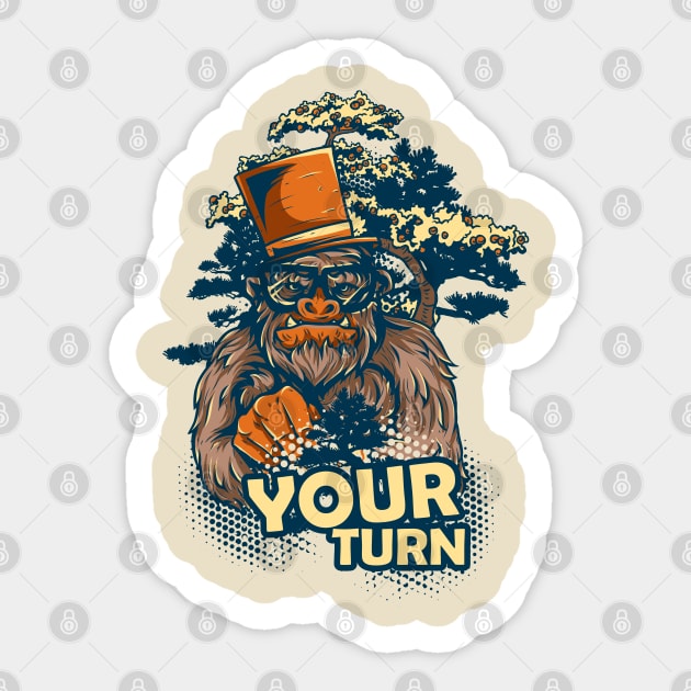 Your Turn Sticker by Verboten